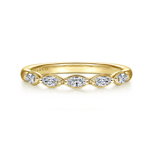 14K Yellow Gold Marquise Diamond Anniversary Band — Gabriel & Co. AN16461Y43JJ