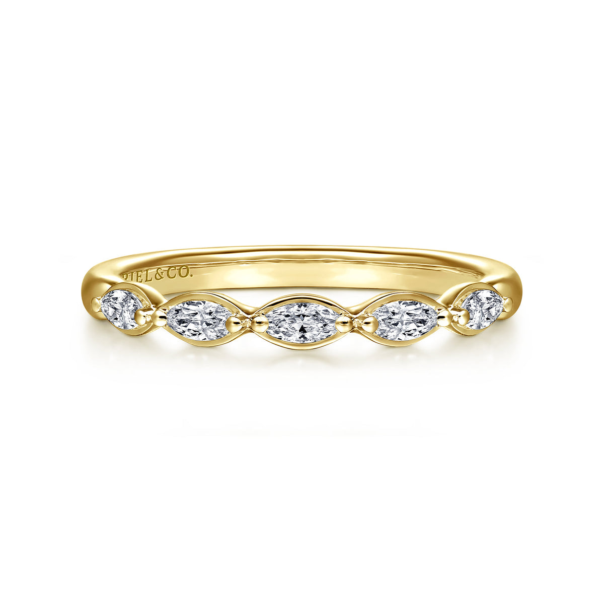 14K Yellow Gold Marquise Diamond Anniversary Band — Gabriel & Co. AN16461Y43JJ