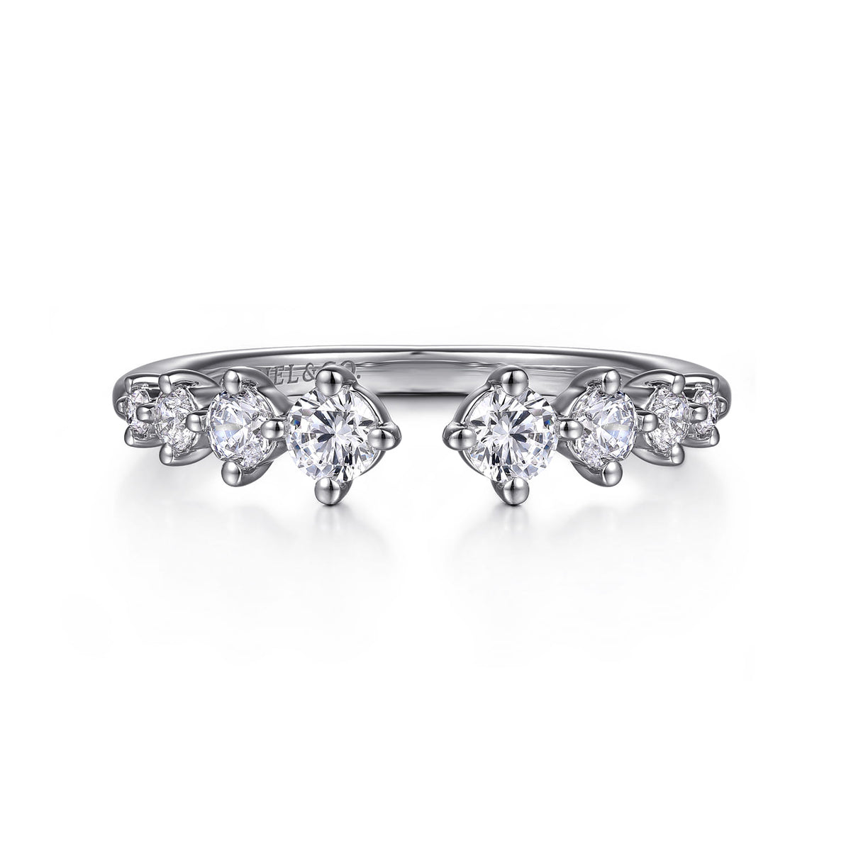 14K White Gold Open Diamond Anniversary Band — Gabriel & Co. AN16649W44JJ