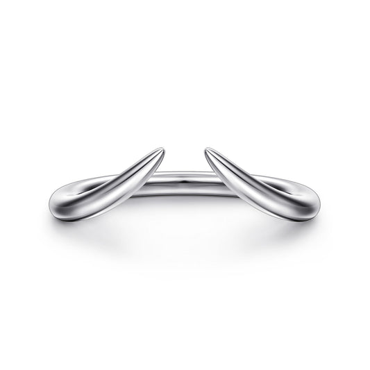 Curved 14K White Gold Open Anniversary Band — Gabriel & Co. AN16813W4JJJ