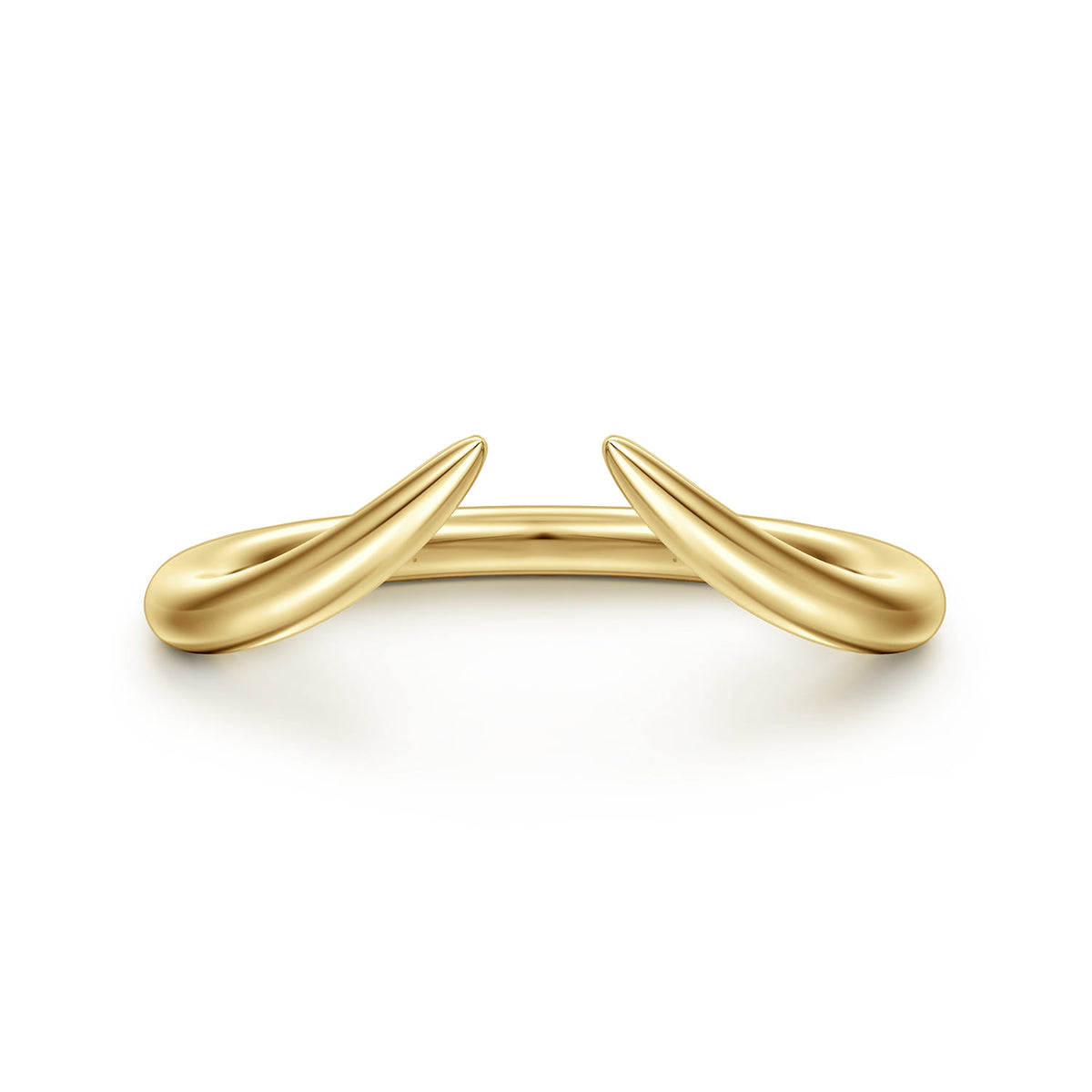 Curved 14K Yellow Gold Open Anniversary Band — Gabriel & Co. AN16813Y4JJJ
