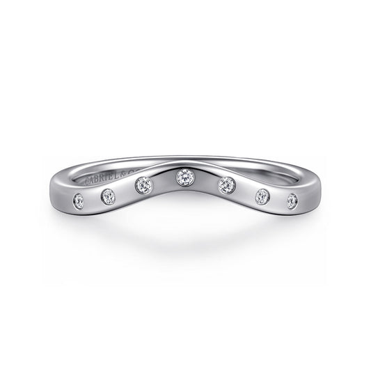 14K White Gold Bezel 7 Stone Diamond Anniversary Band — Gabriel & Co. AN16992W44JJ