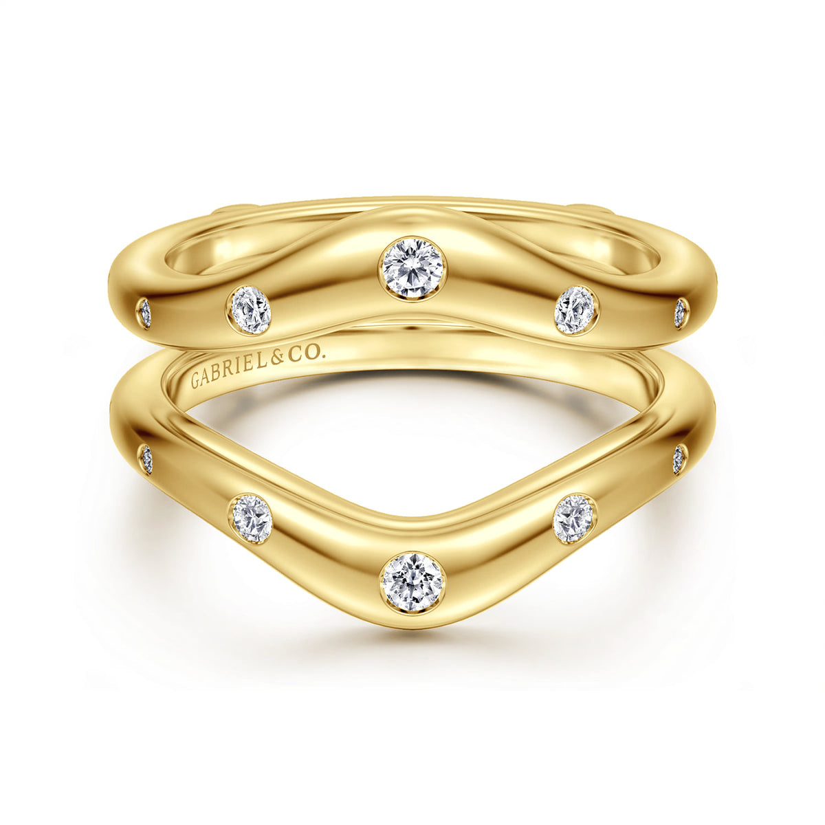 14K Yellow Gold Diamond Ring Enhancer — Gabriel & Co. AN17013S-Y44JJ