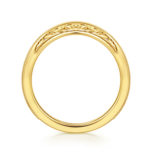 Vintage Inspired Curved 14K Yellow Gold Anniversary Band — Gabriel & Co. AN17160Y4JJJ