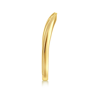 Vintage Inspired Curved 14K Yellow Gold Anniversary Band — Gabriel & Co. AN17160Y4JJJ