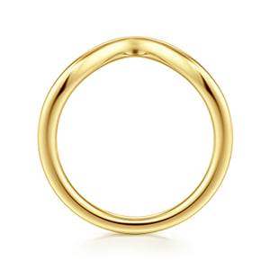 Curved 14K Yellow Gold Anniversary Band — Gabriel & Co. AN17161Y4JJJ