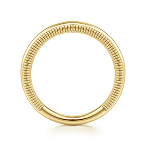 Vintage Inspired Curved 14K Yellow Gold Anniversary Band — Gabriel & Co. AN17163Y4JJJ