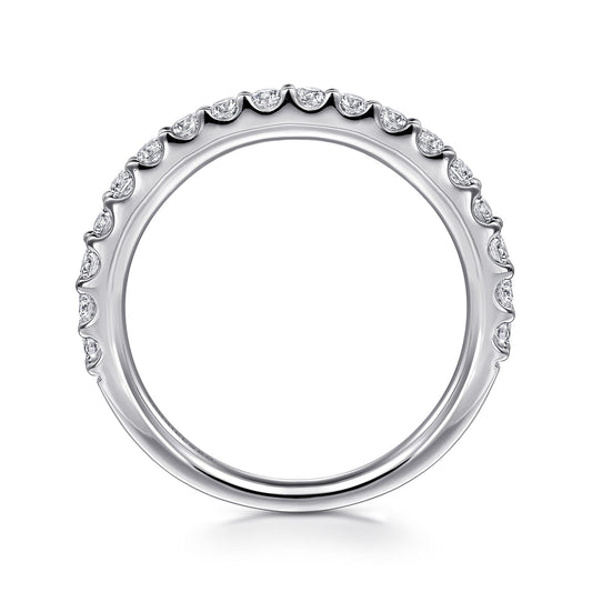 Platinum Shared Prong Diamond Wedding Band — Gabriel & Co. AN7574PT4JJ