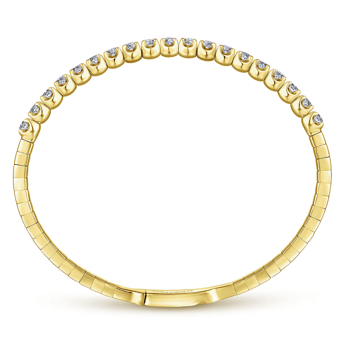 14K Yellow Gold Diamond Bangle — Gabriel & Co. BG3976-65Y45JJ