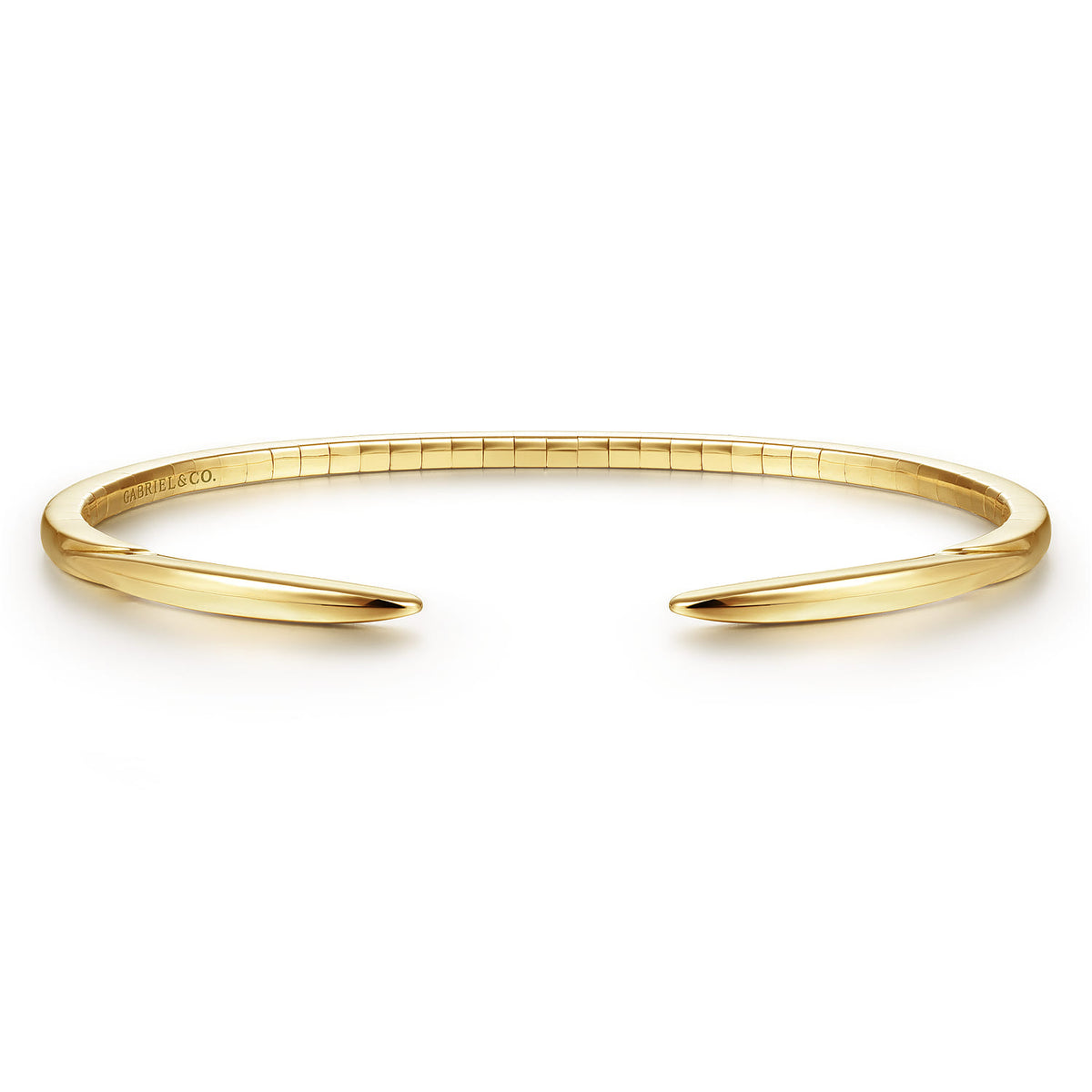 High Polished 14K Yellow Gold Split Cuff Bracelet — Gabriel & Co. BG4075-62Y4JJJ