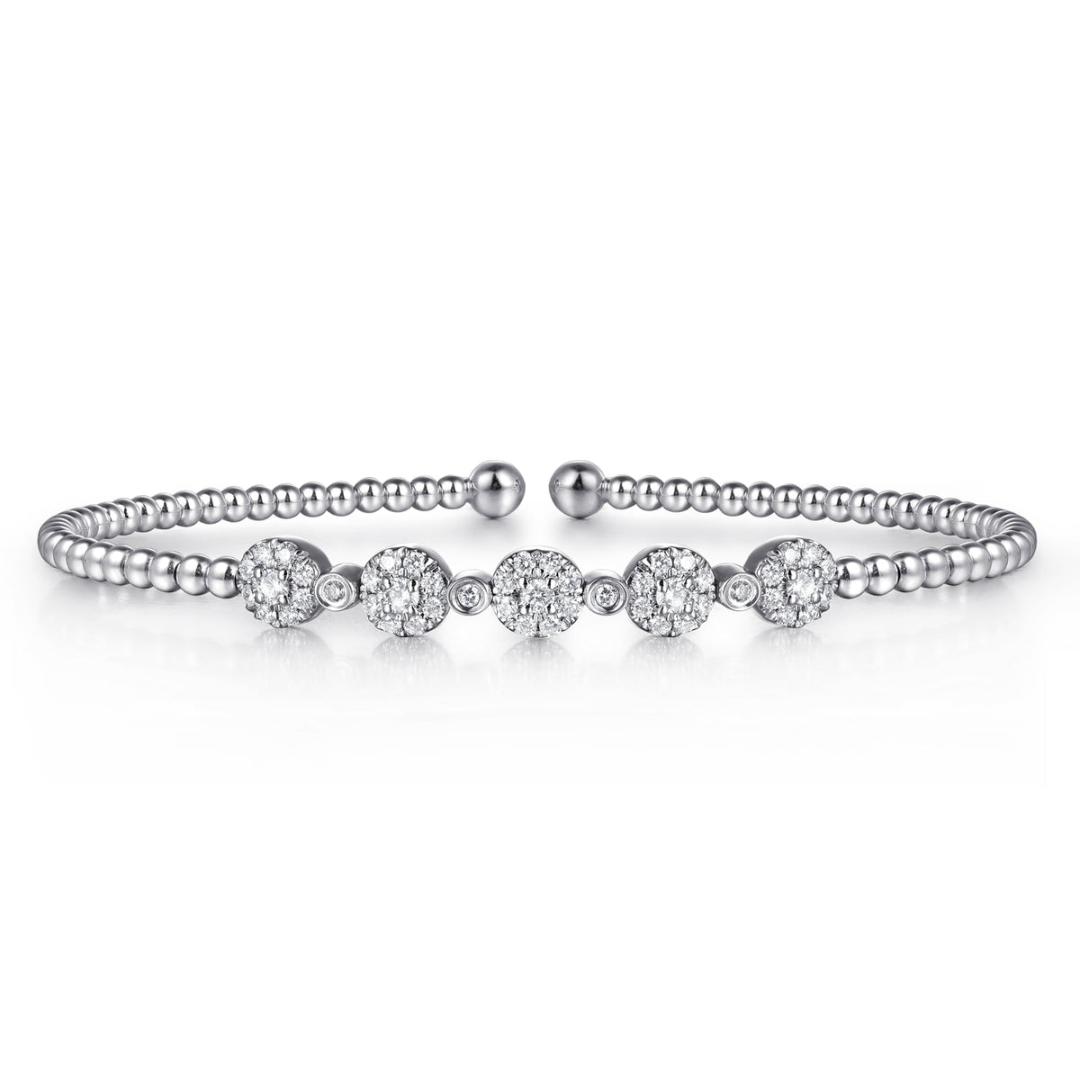 14K White Gold Diamond Bangle — Gabriel & Co. BG4335-62W45JJ