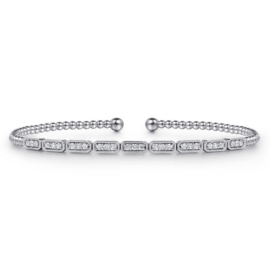 14K White Gold Diamond Bangle — Gabriel & Co. BG4443-6W45JJ