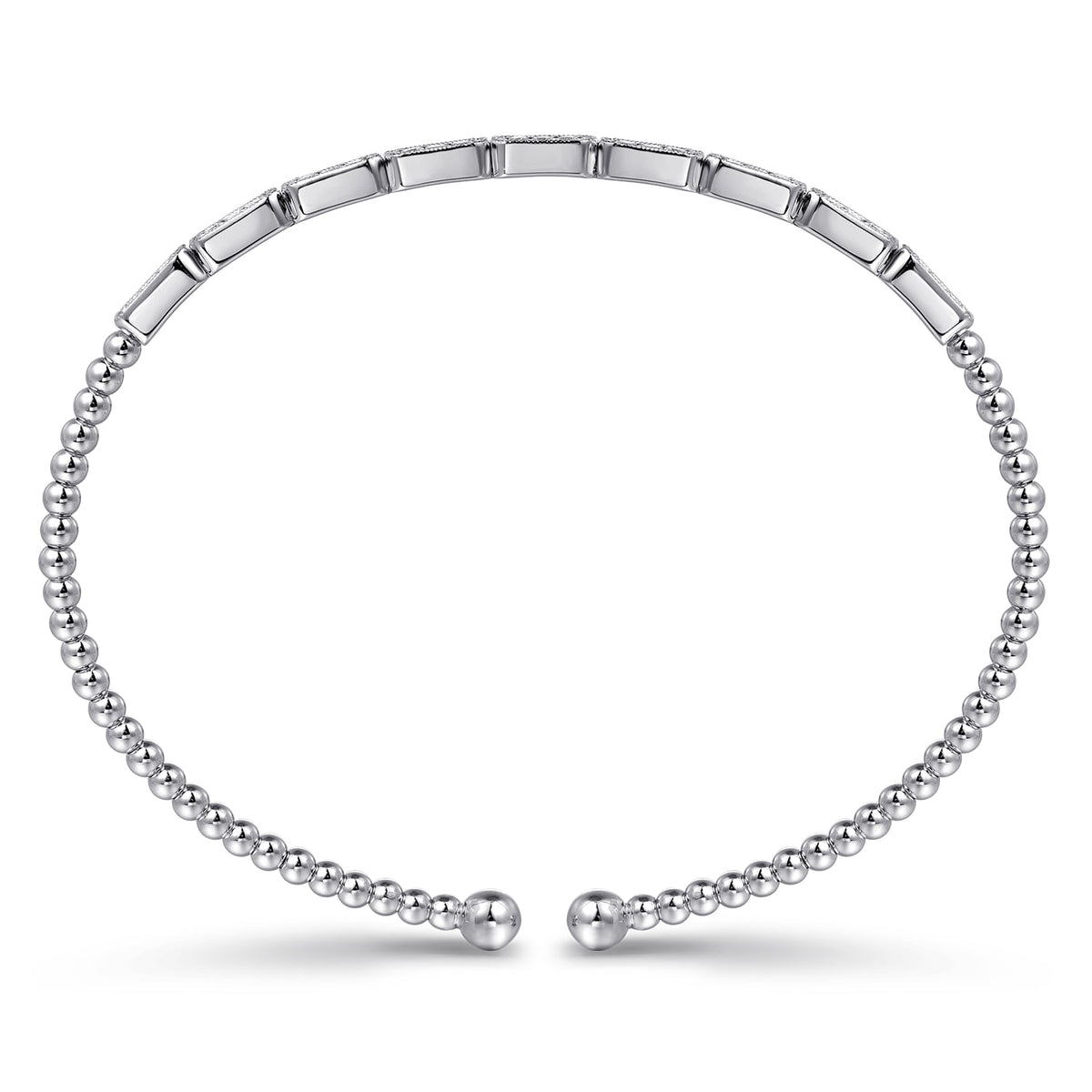 14K White Gold Diamond Bangle — Gabriel & Co. BG4443-6W45JJ