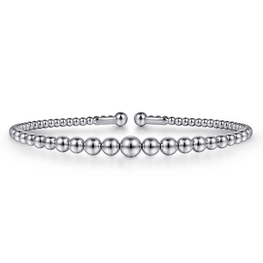 14K White Gold Bujukan Open Bangle — Gabriel & Co. BG4584-6W4JJJ