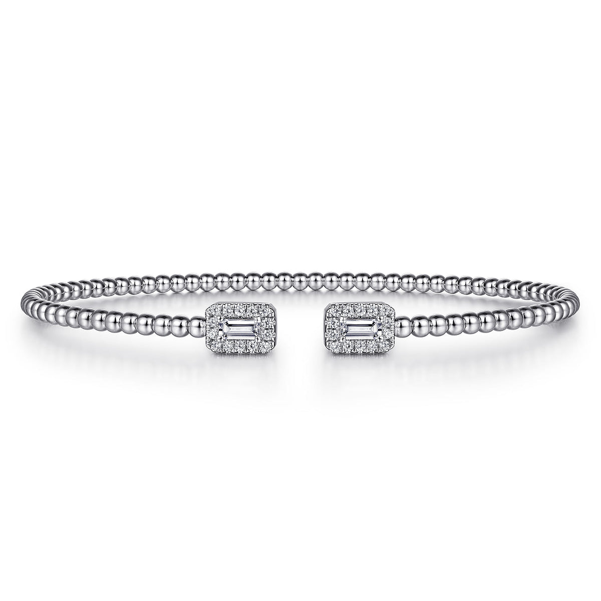 14K White Gold Diamond Bangle — Gabriel & Co. BG4711-62W44JJ