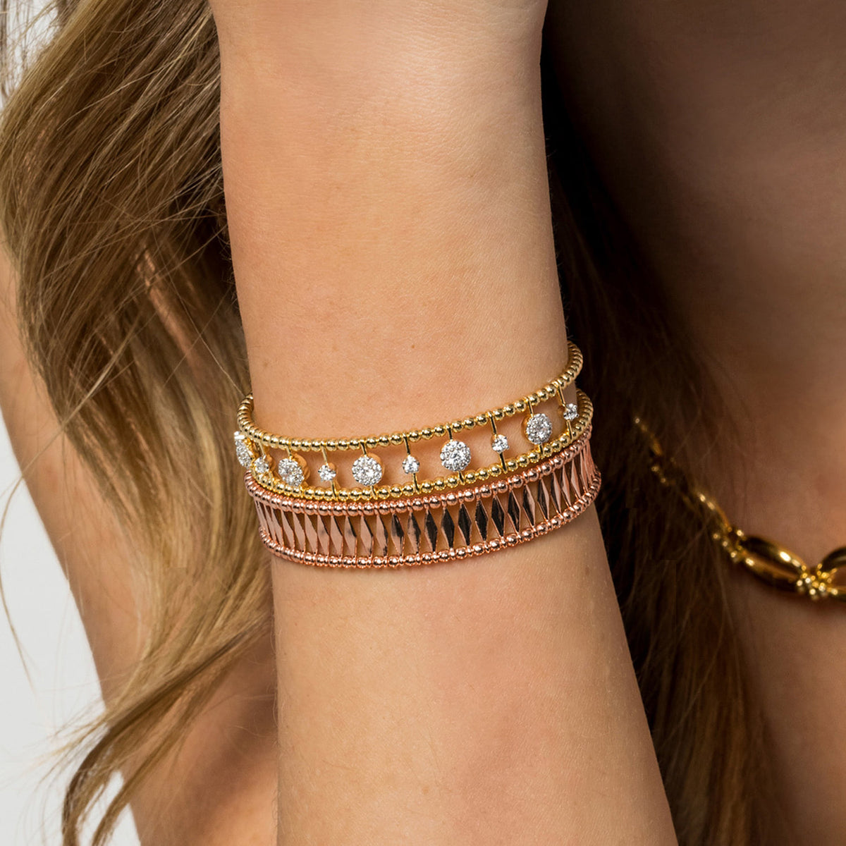 14K Rose Gold Bujukan Cuff Bracelet — Gabriel & Co. BG4723-62K4JJJ