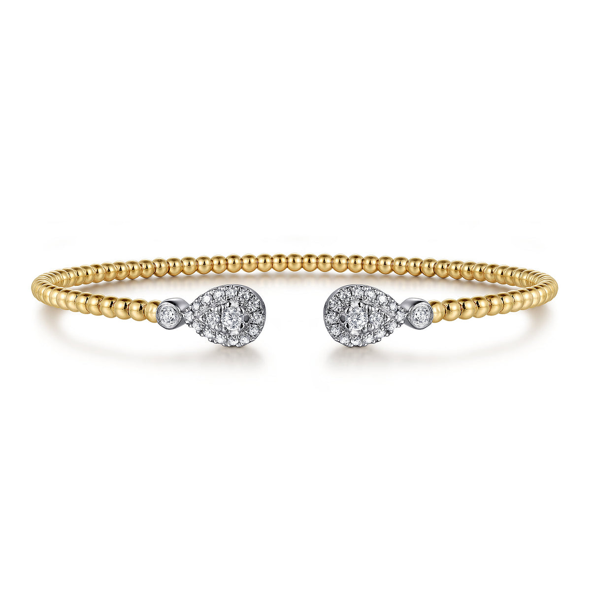 14K White and Yellow Gold Diamond Bujukan Bangle — Gabriel & Co. BG4909-62M45JJ