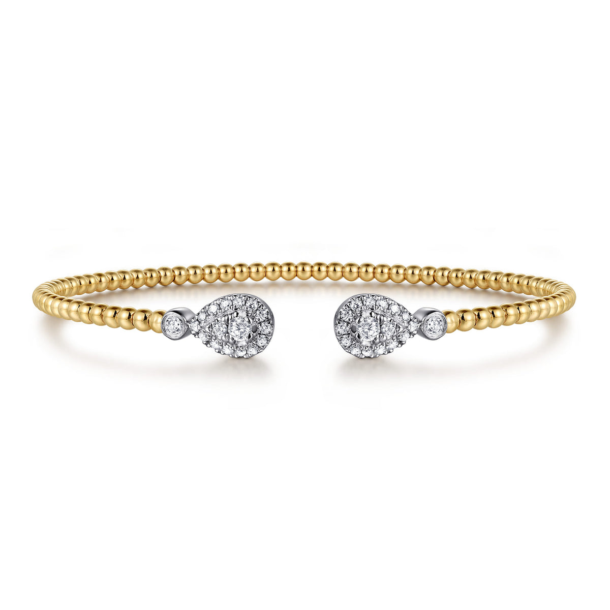 14K White and Yellow Gold Diamond Bujukan Bangle — Gabriel & Co. BG4909-6M45JJ