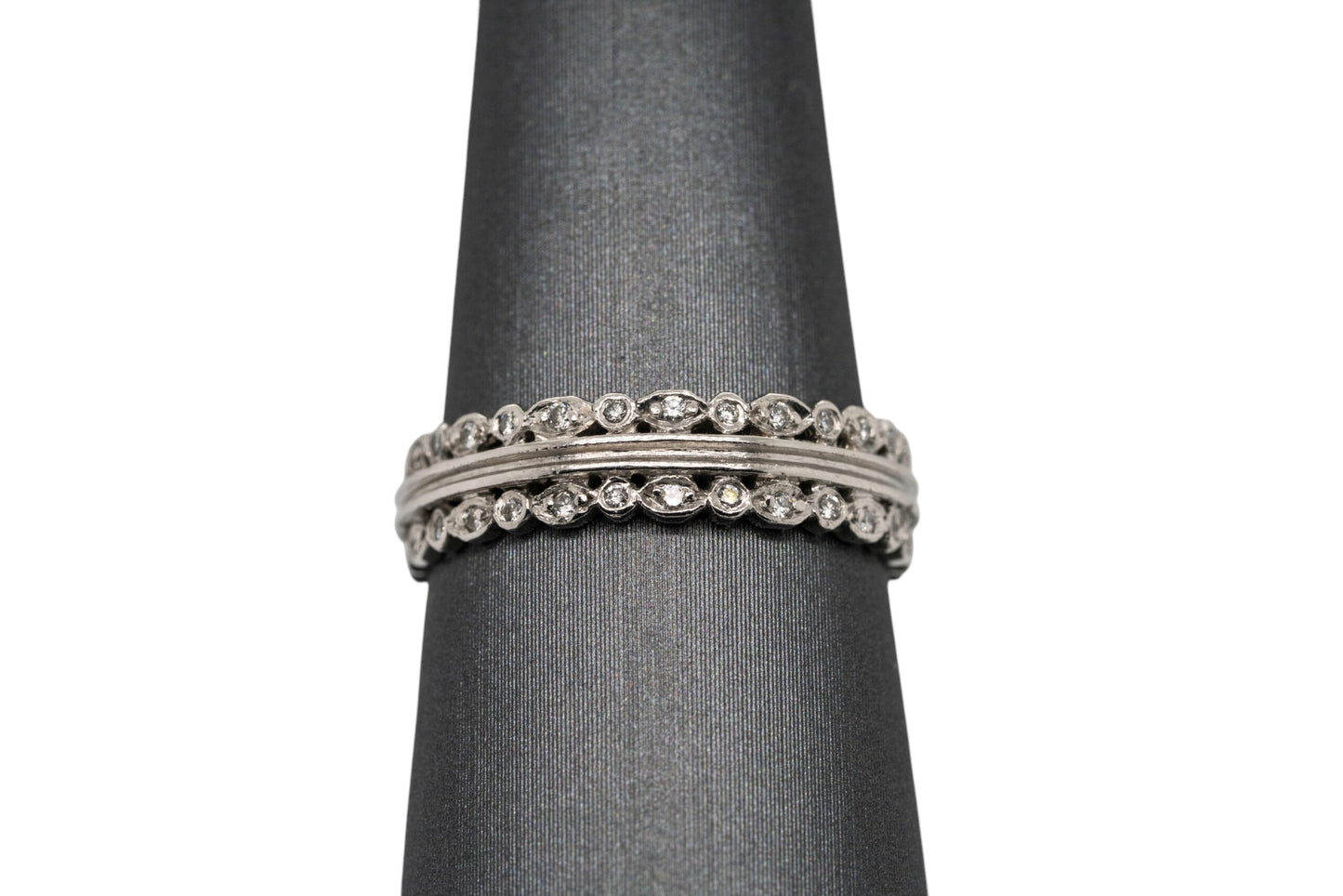 Cathy Waterman Platinum Double Natural Diamond Row Eternity Ring