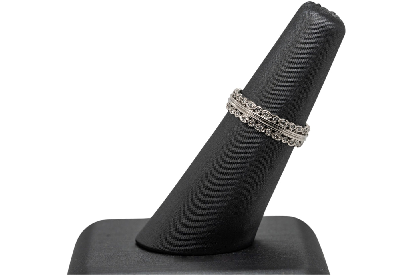 Cathy Waterman Platinum Double Natural Diamond Row Eternity Ring