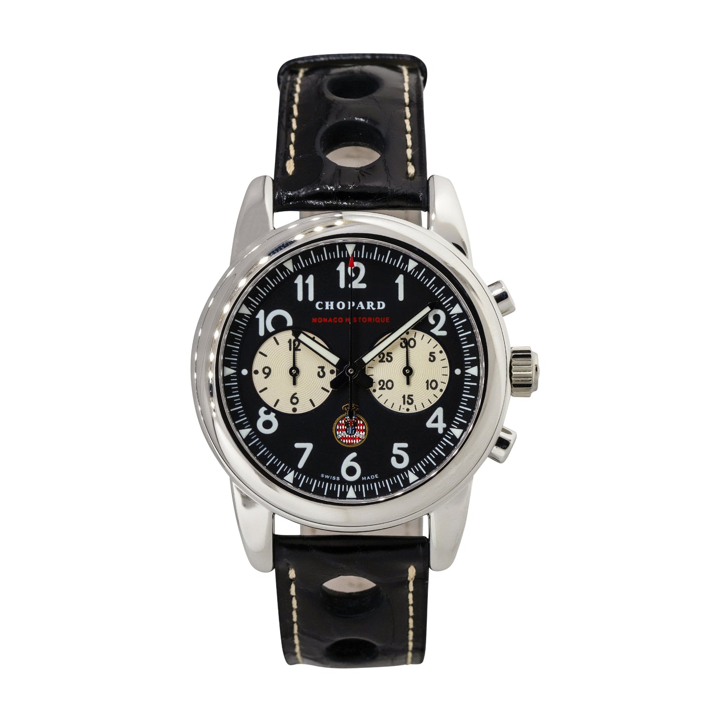 Chopard 161256-1002 Grand Prix De Monaco Stainless Steel Black Dial Watch