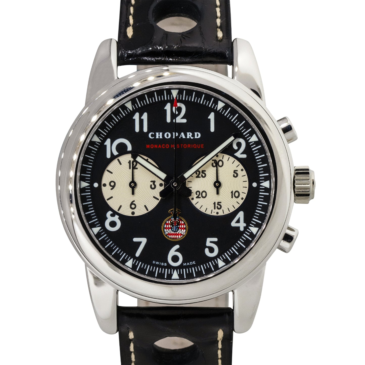 Chopard 161256-1002 Grand Prix De Monaco Stainless Steel Black Dial Watch