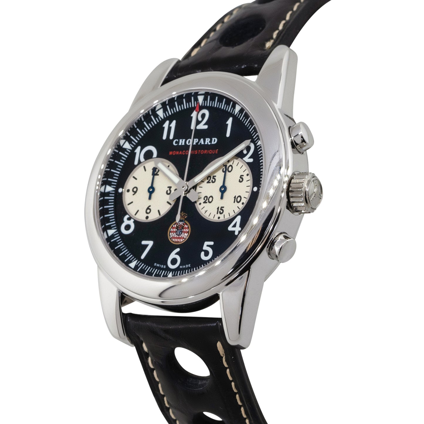 Chopard 161256-1002 Grand Prix De Monaco Stainless Steel Black Dial Watch