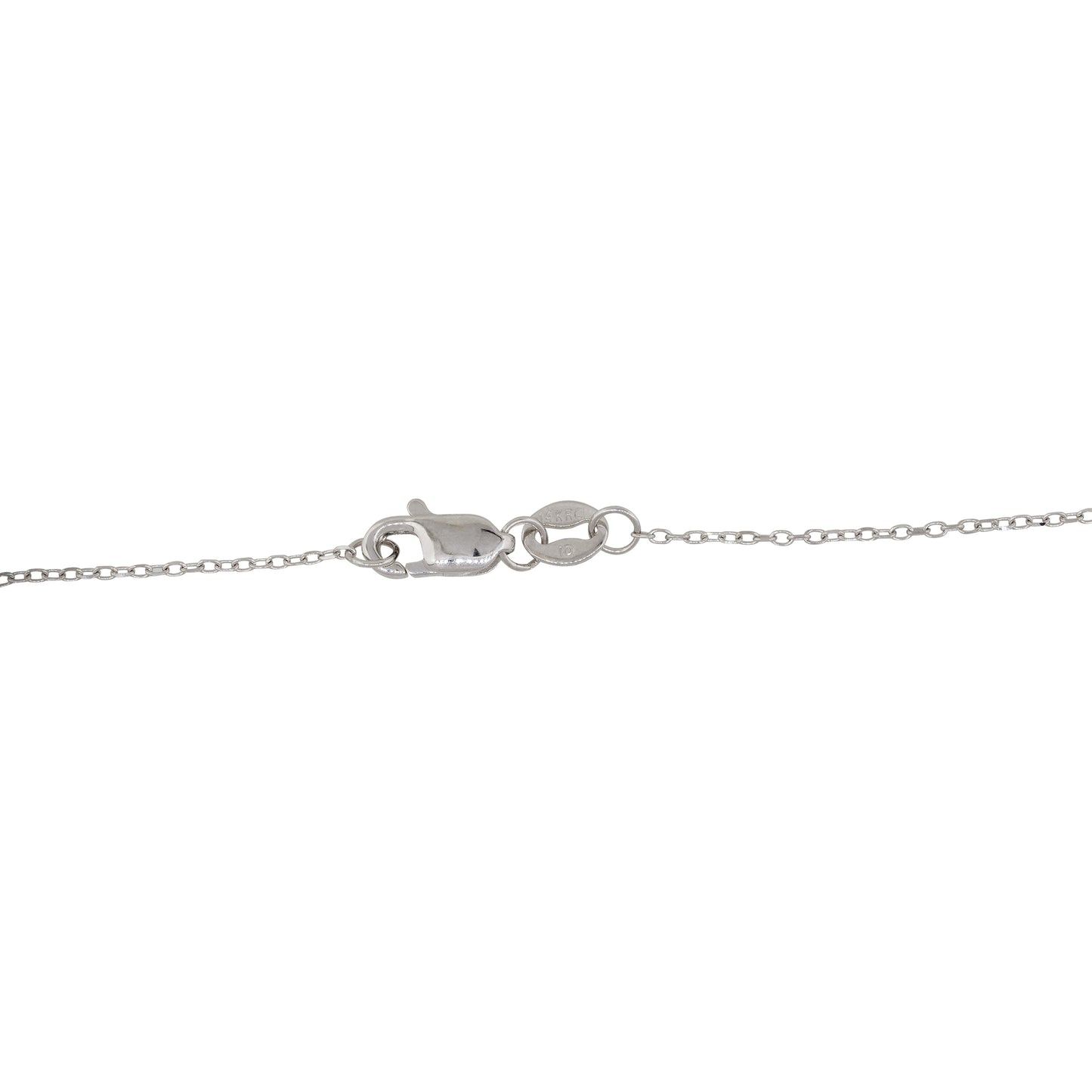 14k White Gold 0.10ctw Diamond "Love" Pendant Necklace