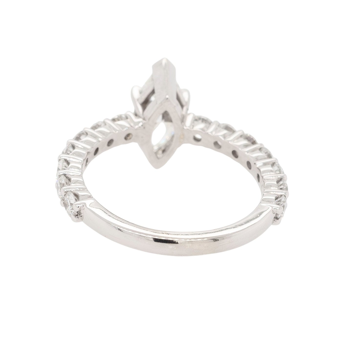 Gabriel & Co. 14k White Gold HRD Certified 0.94ct Marquise Diamond Engagement Ring