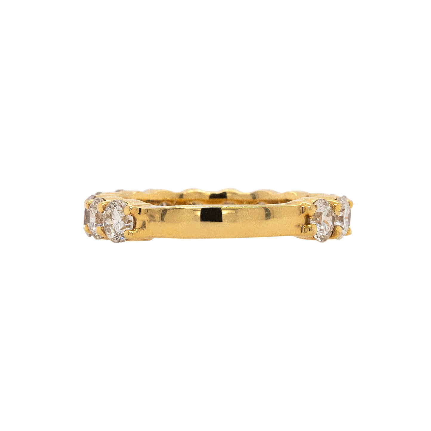 14k Yellow Gold 2.61ctw Natural Round Diamond Halfway Ring