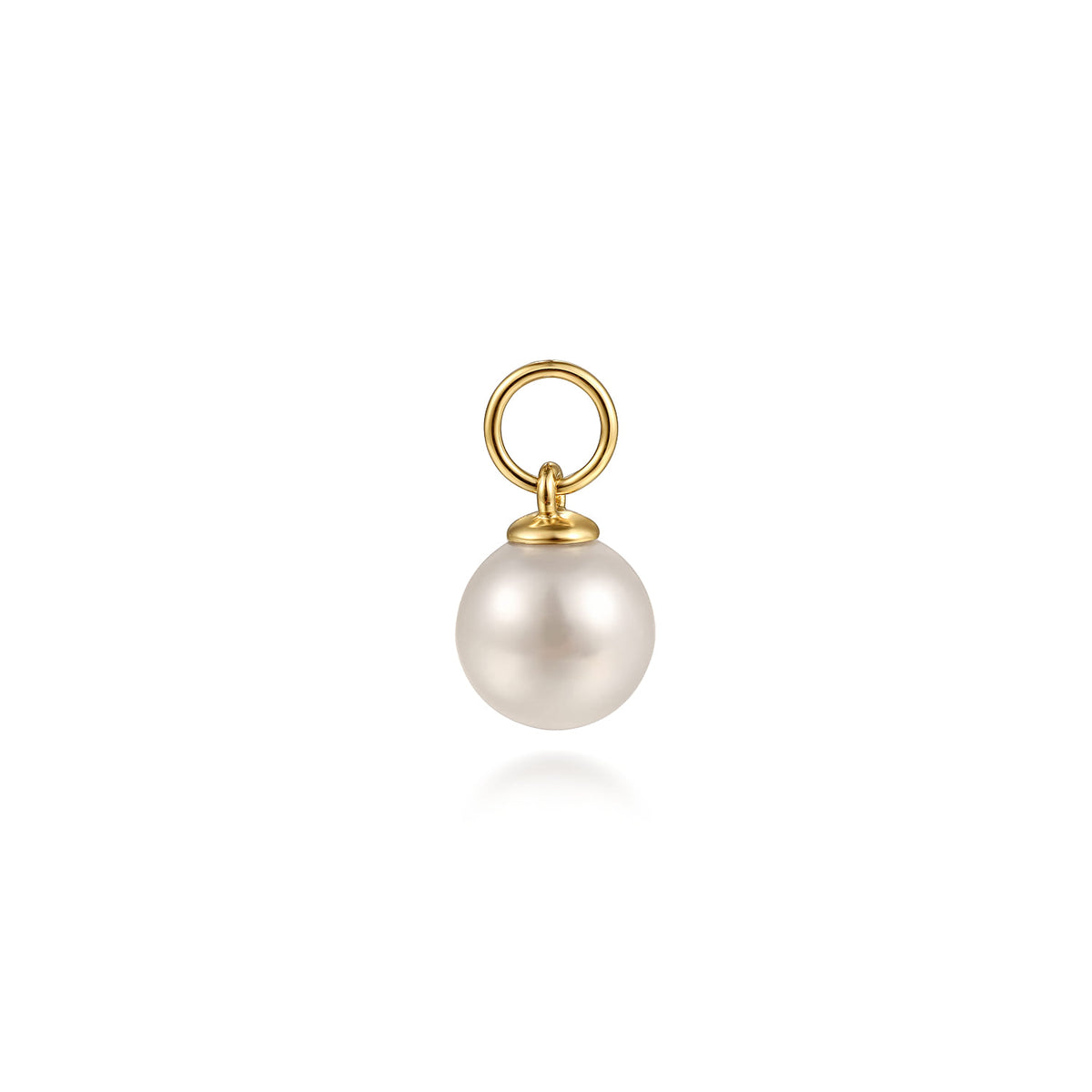 14K Yellow Gold Pearl Earring Charm — Gabriel & Co. EC1022Y4JPL