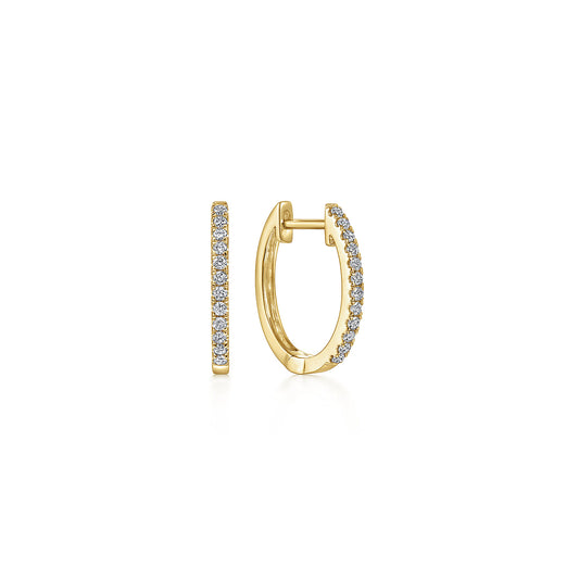 14K Yellow Gold Classic 15mm Pavé Diamond Huggies — Gabriel & Co. EG11122Y45JJ