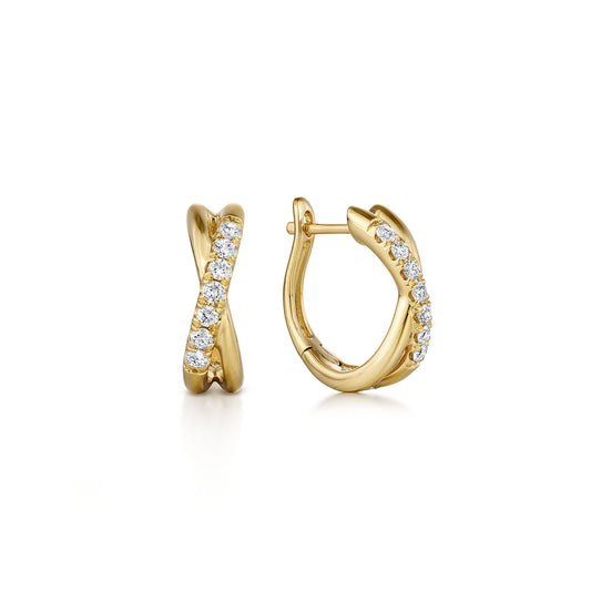 14K Yellow Gold Diamond Huggies Earrings,15mm — Gabriel & Co. EG13328Y45JJ