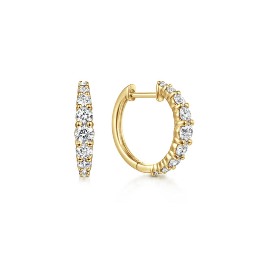 14K Yellow Gold 15mm Classic Diamond Huggies — Gabriel & Co. EG13647Y45JJ