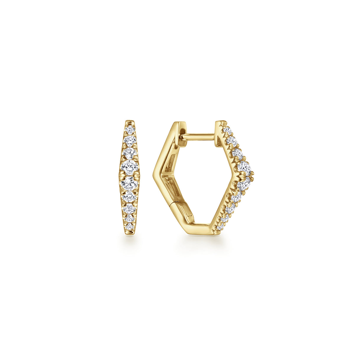 14K Yellow Gold 15mm Diamond Huggies — Gabriel & Co. EG13658Y45JJ