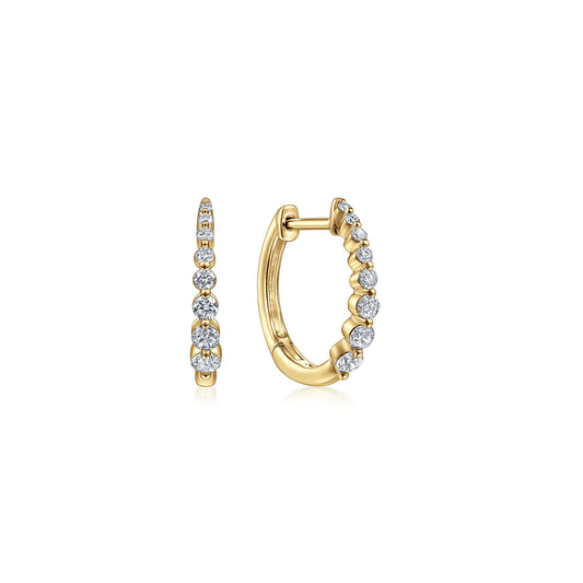 14K Yellow Gold 15mm Round Diamond Classic Huggie Earrings — Gabriel & Co. EG13835Y45JJ