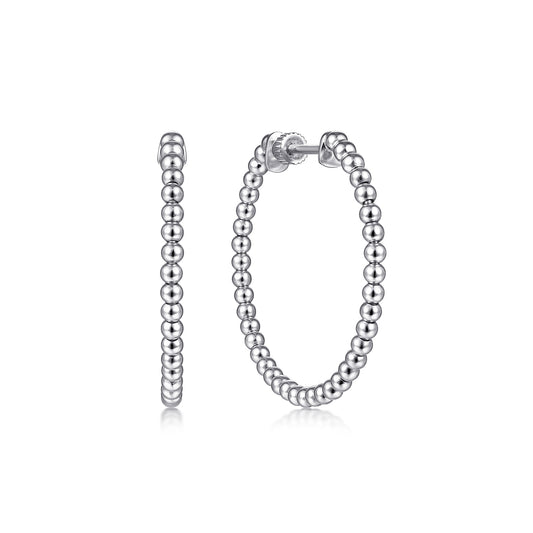 14K White Gold 30mm Bujukan Classic Hoop Earrings — Gabriel & Co. EG13929W4JJJ