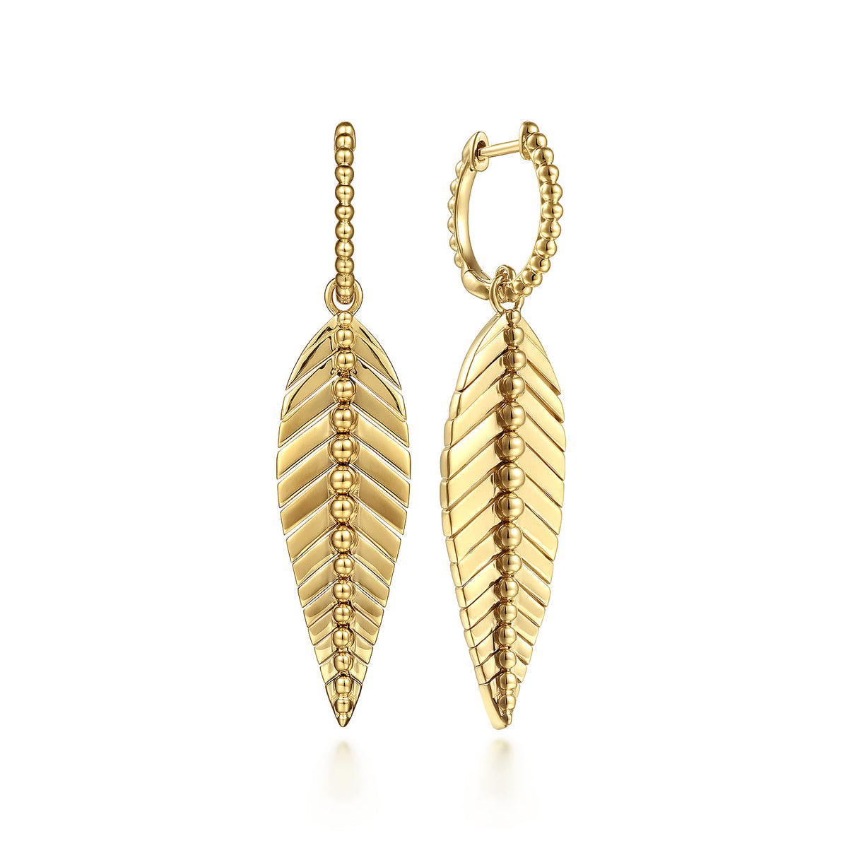 14K Yellow Gold Huggie Drop Earrings — Gabriel & Co. EG14359Y4JJJ