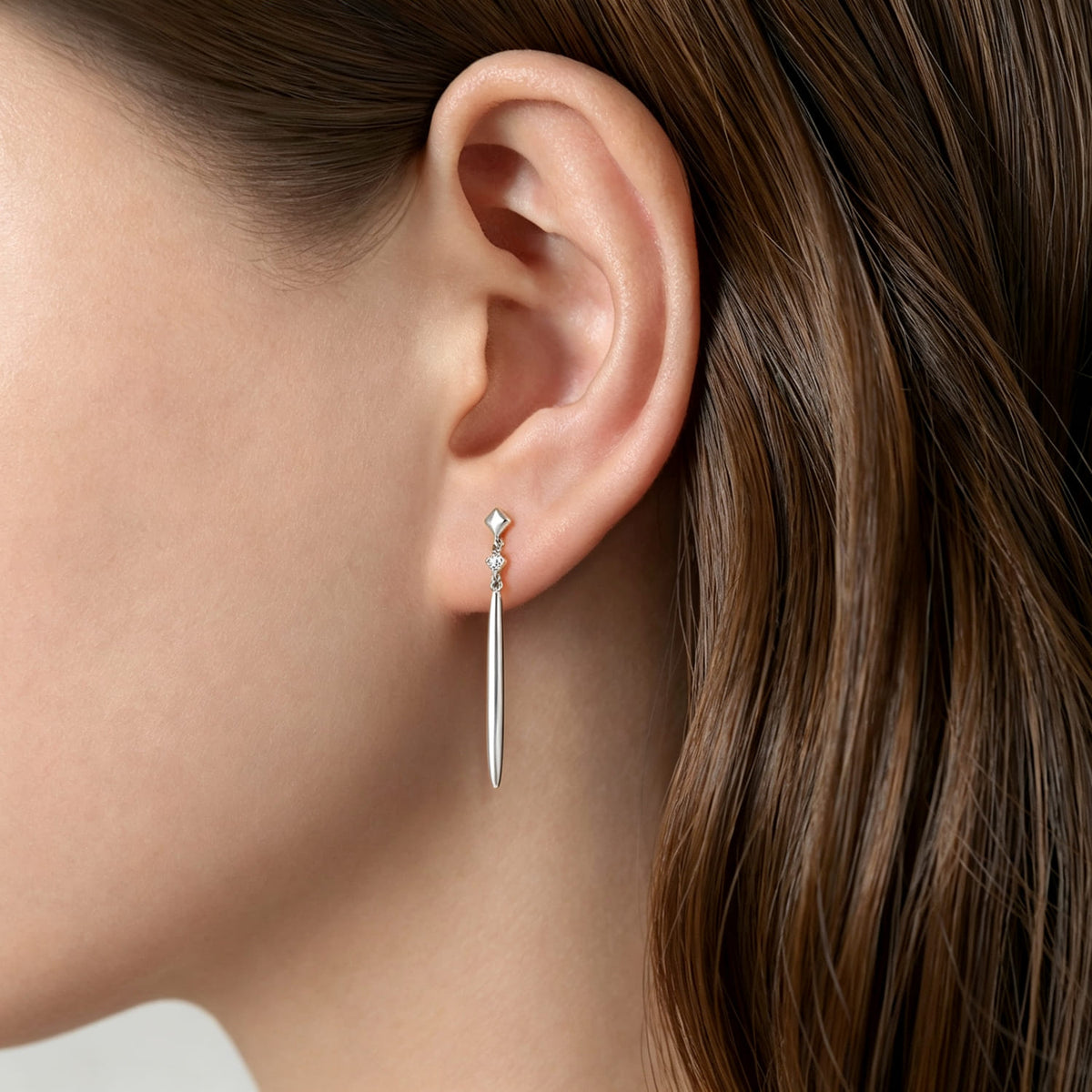 14K White Gold Diamond Drop Earrings — Gabriel & Co. EG14409W45JJ