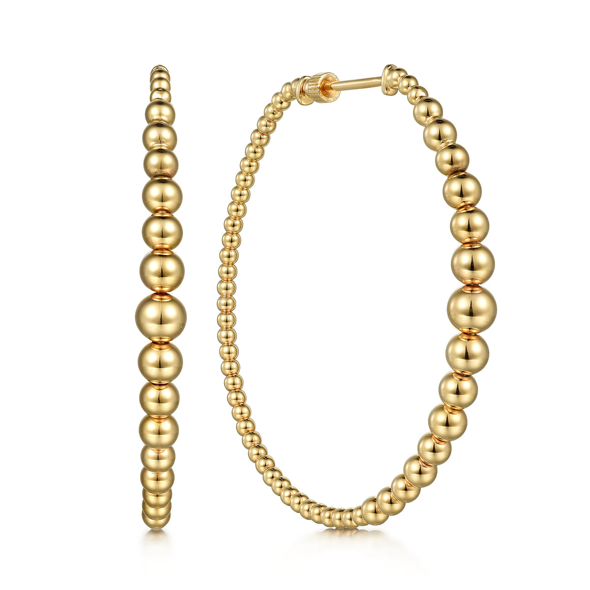 14K Yellow Gold 50mm Bujukan Hoop Earrings — Gabriel & Co. EG14745Y4JJJ