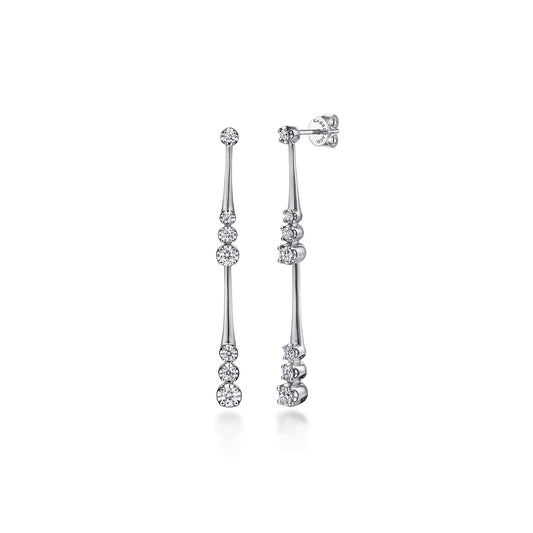 14K White Gold Diamond Earrings — Gabriel & Co. EG14828W45JJ