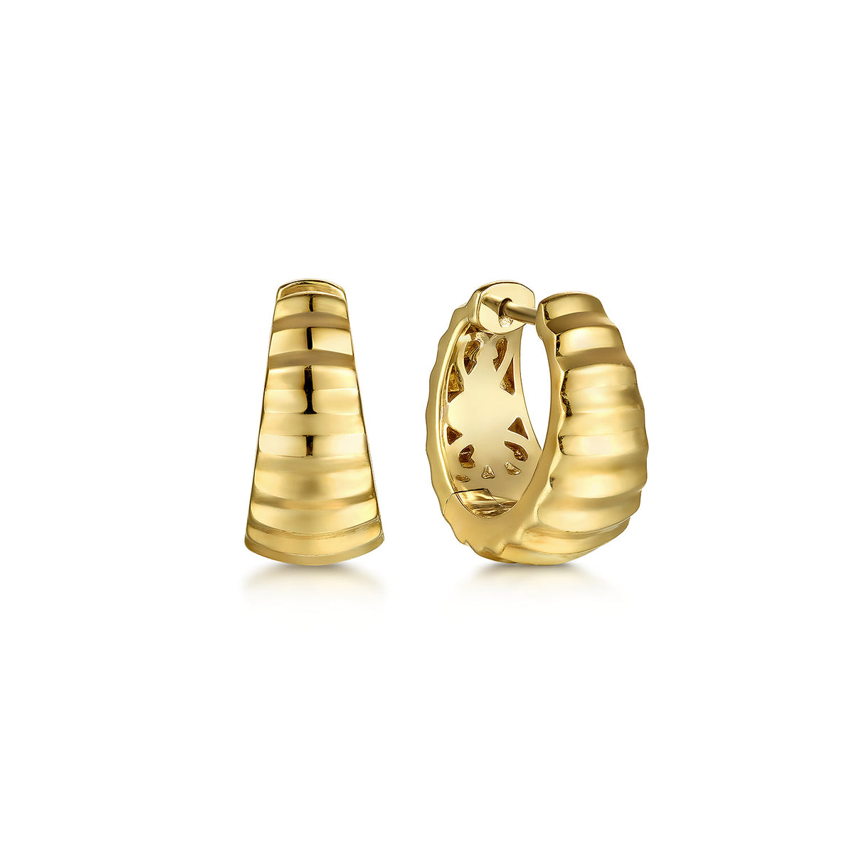 14K Yellow Gold Diamond Cut Huggie Earrings — Gabriel & Co. EG15197Y4JJJ