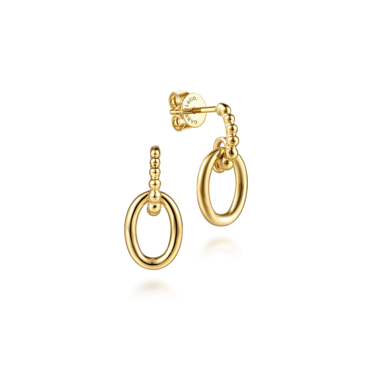 14K Yellow Plain Gold Bujukan Stud Drop Earrings — Gabriel & Co. EG15632Y4JJJ