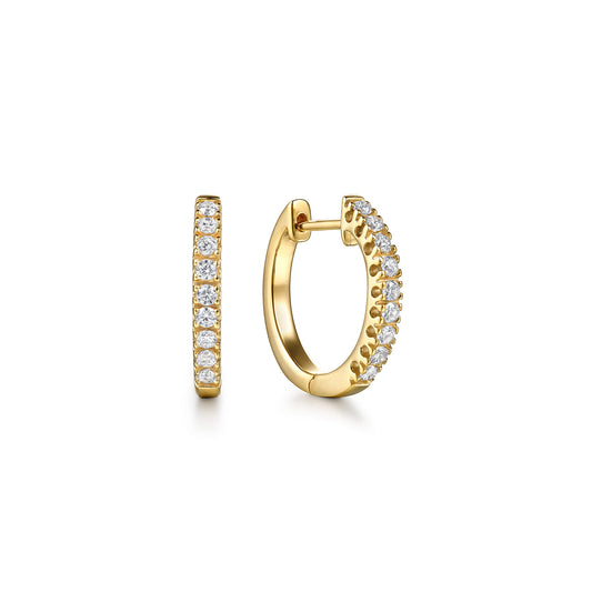 14K Yellow Gold 15mm Classic Diamond Huggies — Gabriel & Co. EG9195Y45JJ
