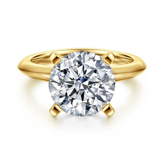 14K White-Yellow Gold Round Diamond Engagement Ring — Gabriel & Co. ER11832R16M4JJJ; center stone shown for illustration, not included