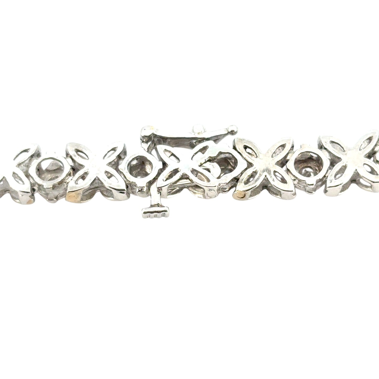 14k White Gold 6ctw Emerald and Diamond Necklace
