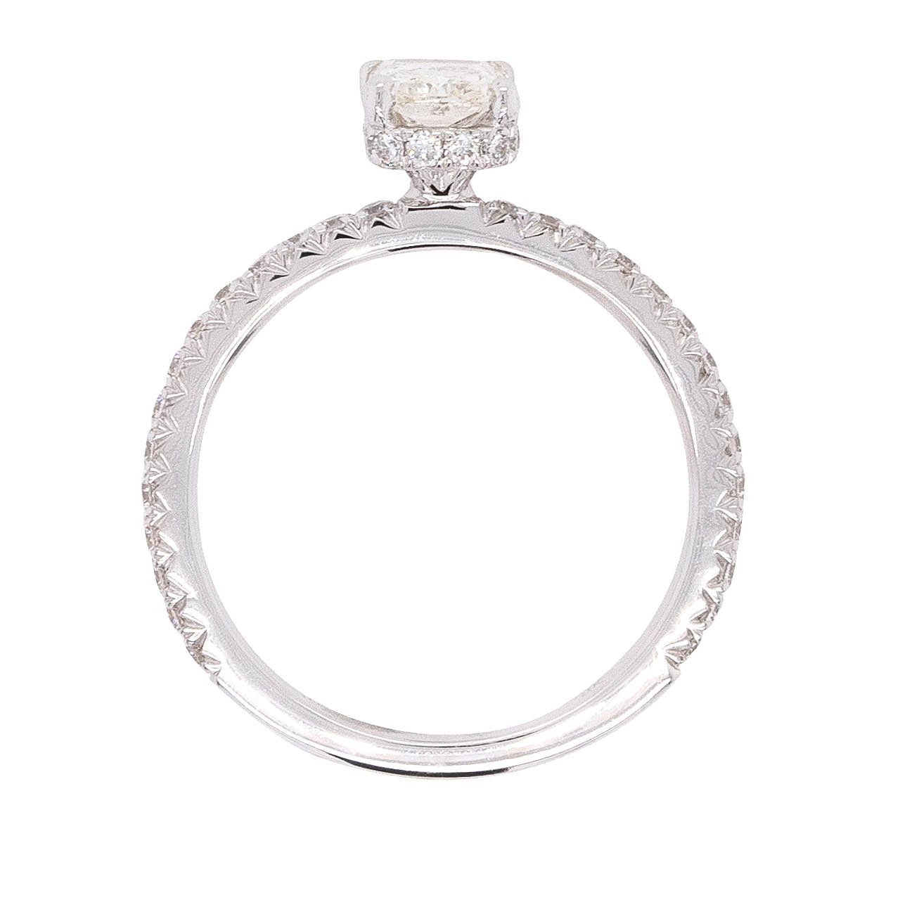 18k White Gold 1.01ct GIA Radiant Cut Diamond Engagement Ring