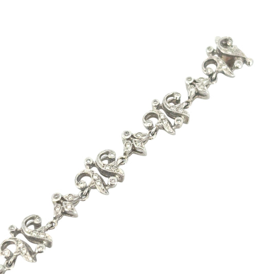 18k White Gold approx. 2.63ctw Diamond Floral Necklace