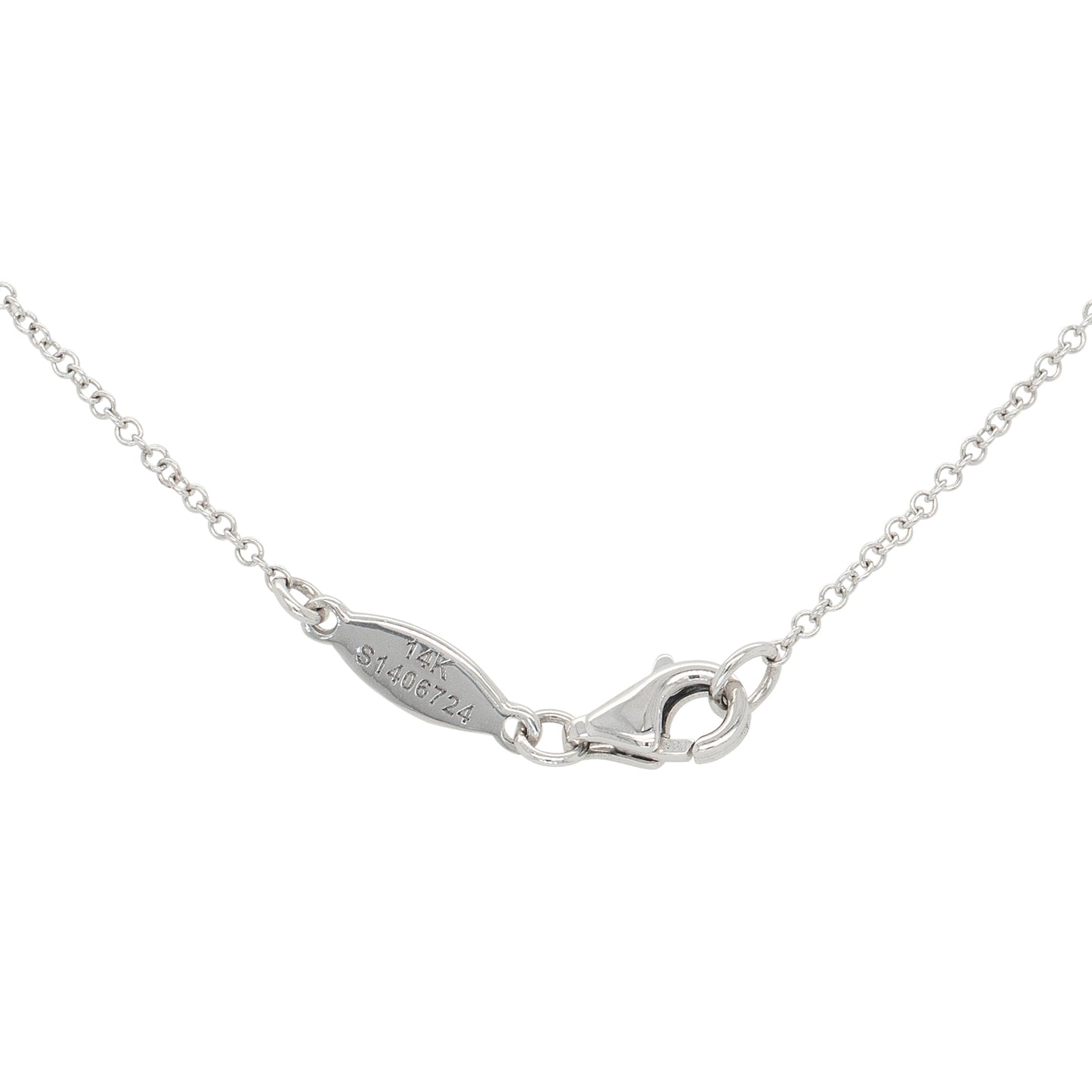 Gabriel & Co. 14k White Gold 0.11ctw Round Pave Diamond Pendant Necklace