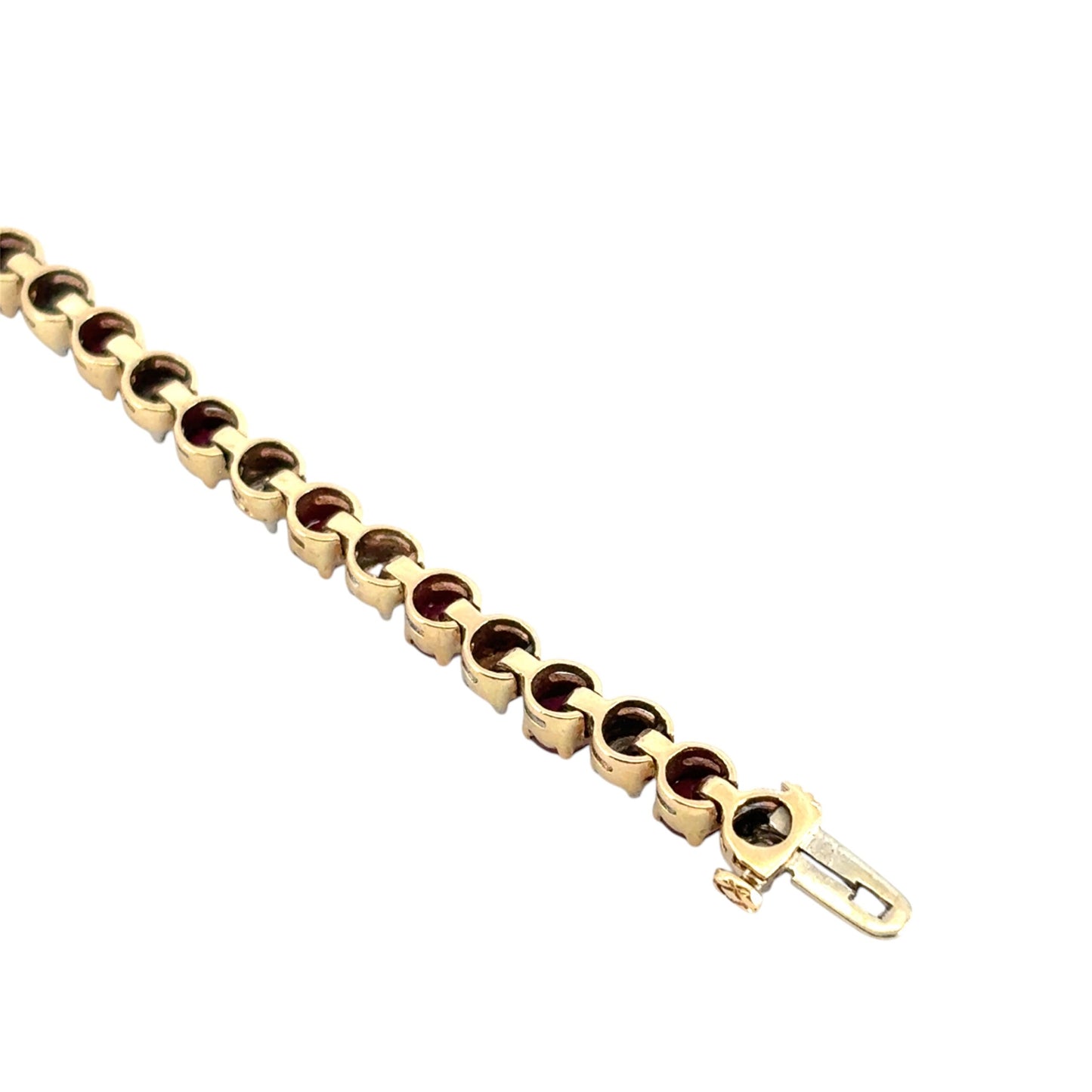 14k Yellow Gold 5.98ctw Natural Round Brilliant Diamond and Ruby Bracelet